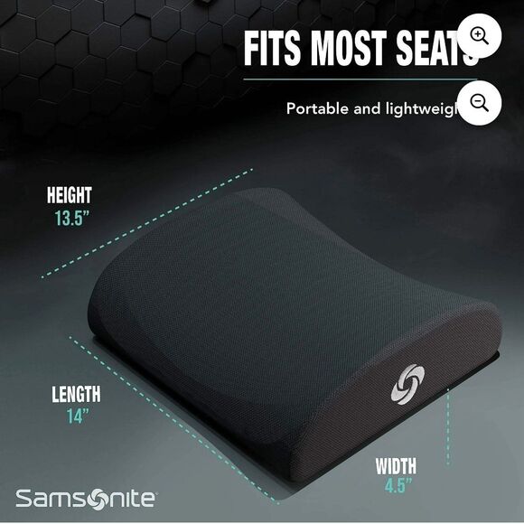 Samsonite Lumbar Support Memory Foam Pillow - Picture 3 of 6